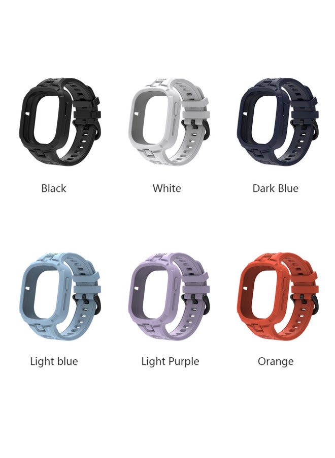 Loquat Applicable HONOR Watch 4-in-one Strap Smart Watch HONOR Watt4 Drop-resistant Sports Strap-Color:Stretch Blue 【monochrome Sports Strap】】  - Image 3