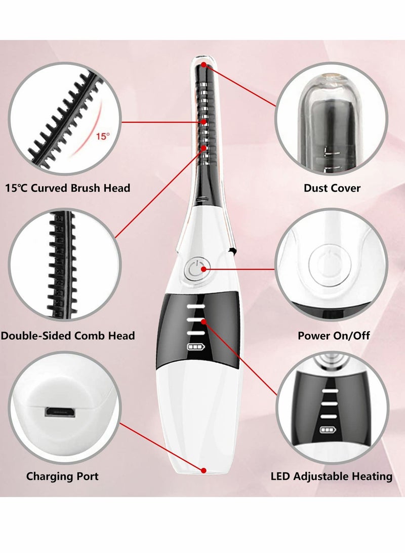 Excefore Heated Eyelash Curler, USB Rechargeable Electric Eyelash Curler - Image 3