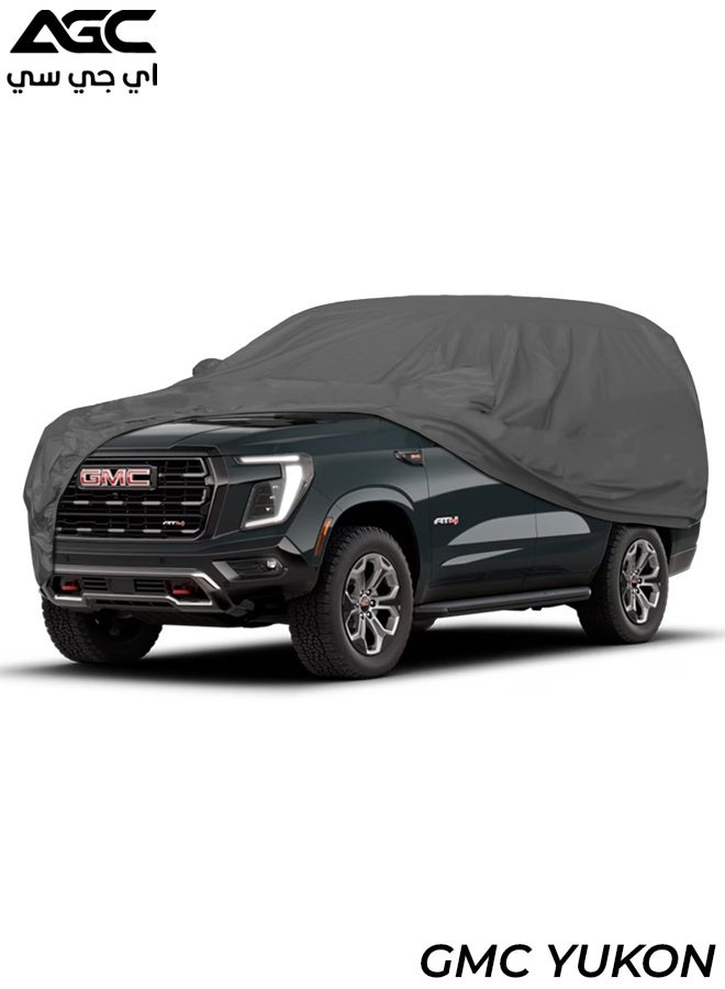 AGC GN10026 All-Weather Car Cover for GMC Yukon – Waterproof, Dustproof, UV & Heat Resistant, Protects Against Sun, Snow, Rain, Scratch & Rust, Easy to Install, Machine Washable, Lightweight, Mirror Sections, Elastic Corner Support, Triple Stitched for Durability. - Image 1