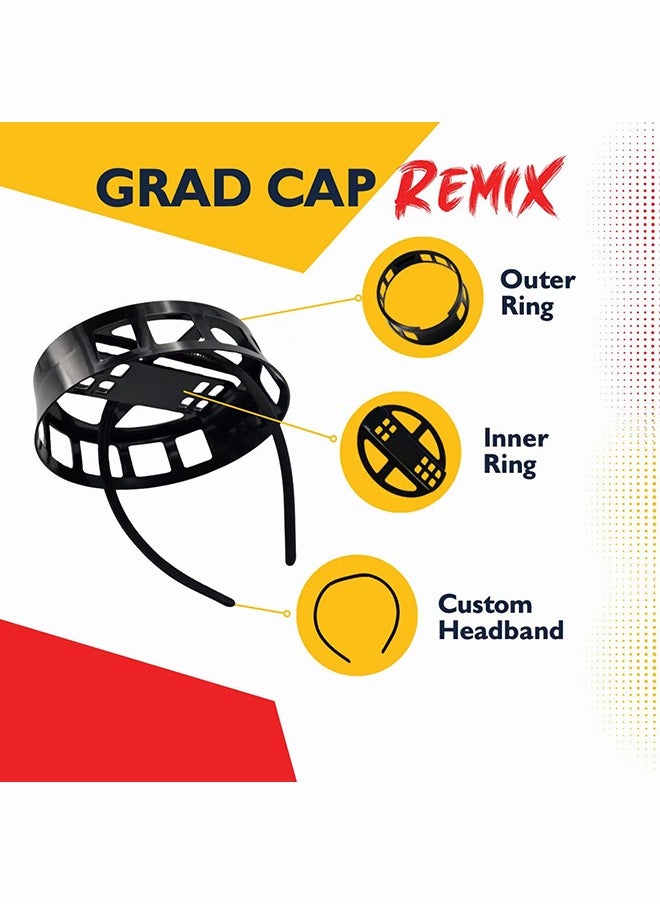 Beauenty - Adjustable Graduation Cap Remix Secures Headband Insert, New Upgrade Graduation Cap Holder Don't Change Hairstyle, Secure Hair for Unisex - Image 1