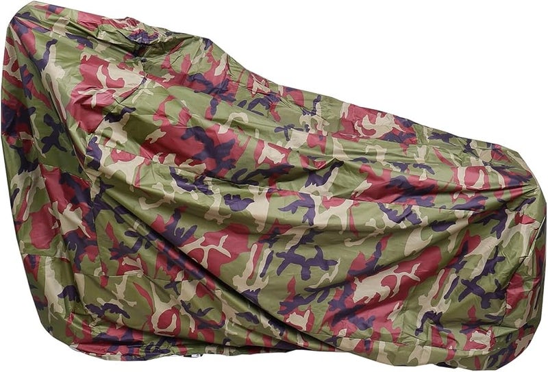 XL Camouflage Motorcycle Cover Silver Coating Heat Resistant Dustproof Rain Shelter Outdoor Storage - Image 1