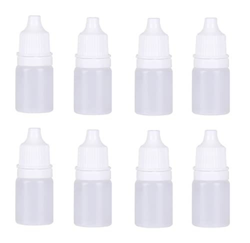 HLLMX Duehut Hllmx 8 Pcs Empty Plastic Squeezable Dropper Bottle Portable Empty Squeezable Dropper Bottle Container With Screw Cap Essential Oil Container 5Ml - Image 1