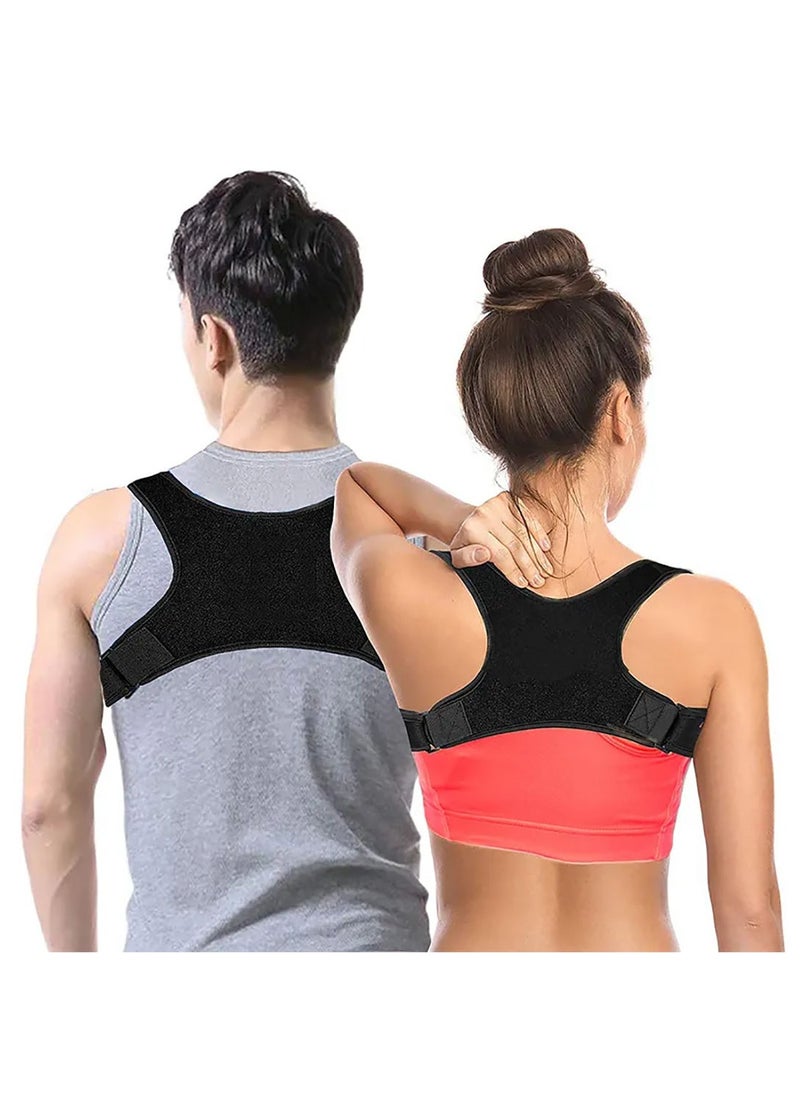 Generic Adjustable Posture Corrector Back Support Brace Belt Back Posture Corrector for Men and Women Providing Shoulder Neck Back Pain Relief  - Image 1