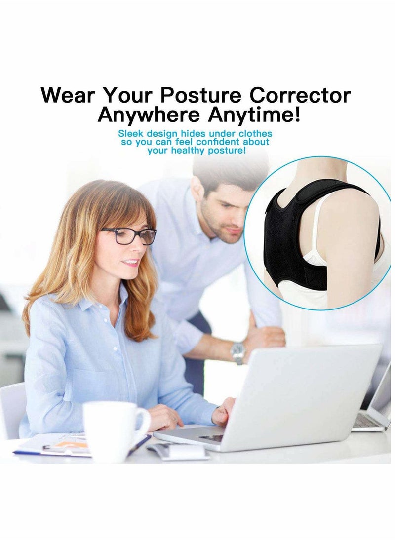 Generic Adjustable Posture Corrector Back Support Brace Belt Back Posture Corrector for Men and Women Providing Shoulder Neck Back Pain Relief  - Image 4