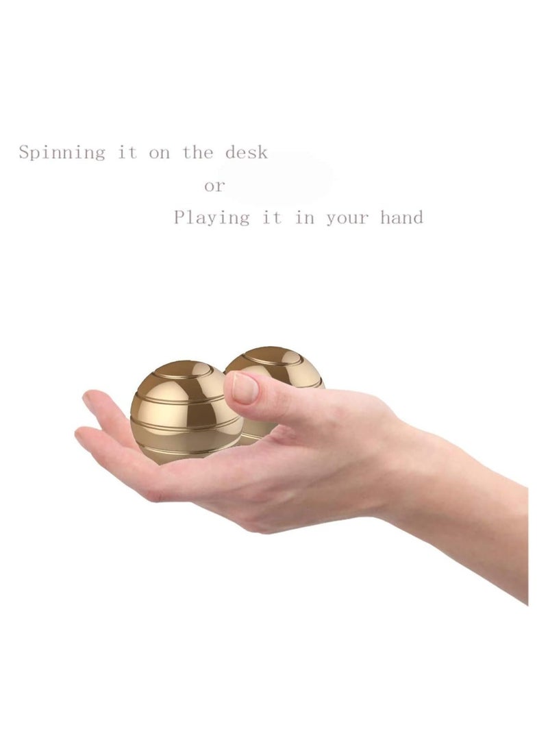 Laravel Kinetic Ball Spinner For ADHD Anti Anxiety, Optical Illusion Fidget Spinning Gyro Ball, Cool Metal Executive Desk Toys Ball, Quiet and Silent Desk Toys for Office for Adults, Kinetic Optical Illusion Fun Desk Toys, Cool Gadgets for Anxiety  - Image 3