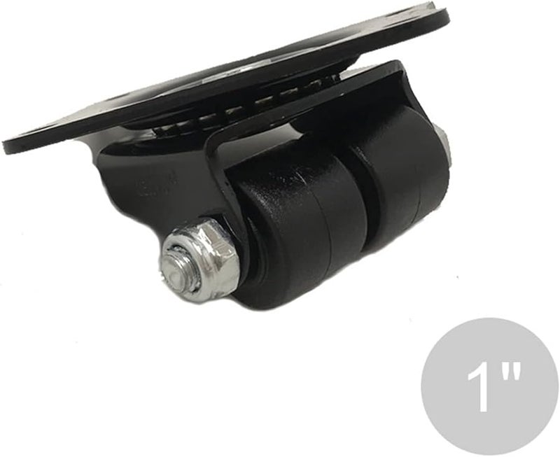 1 Inch Heavy Duty Casters Ultra Low Profile 42mm Quiet Durable Freezer Trolley Machine Tool Wheels 2 Pack - Image 3