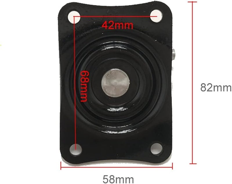 1 Inch Heavy Duty Casters Ultra Low Profile 42mm Quiet Durable Freezer Trolley Machine Tool Wheels 2 Pack - Image 5