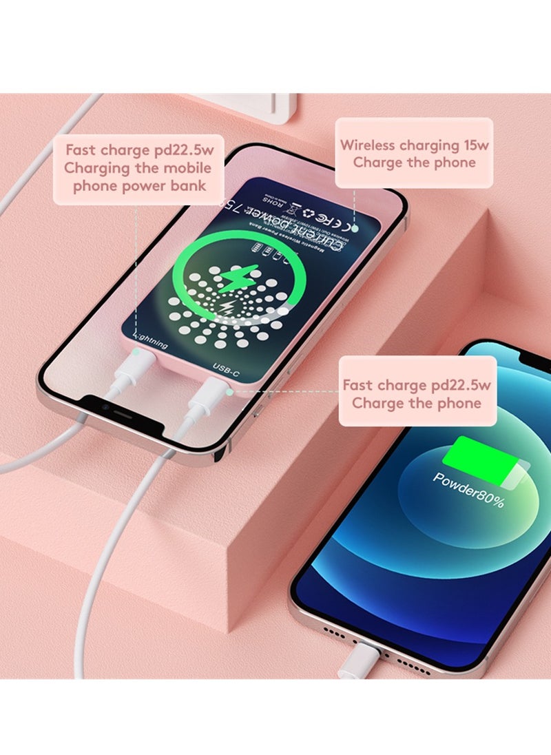 GULFLINK - Fast Wireless Magnetic Portable Power Bank Charger With Mirror For iPhone 12/13/14/15 Series. - Image 1