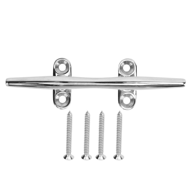 Heavy Duty 316 Stainless Steel Boat Cleat Open Base 6 Inch Mirror Polished Marine Cleat - Image 2