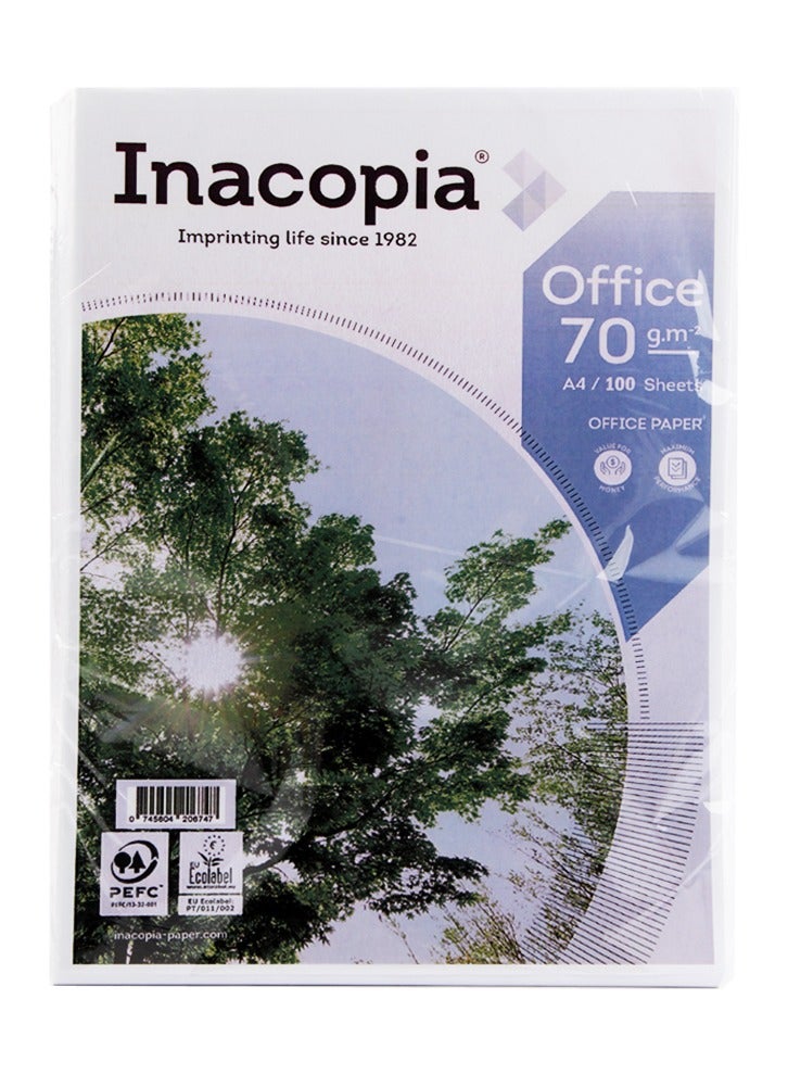 Office Photocopy Papers Pack 100 Sheets 70gsm A4 – Inacopia