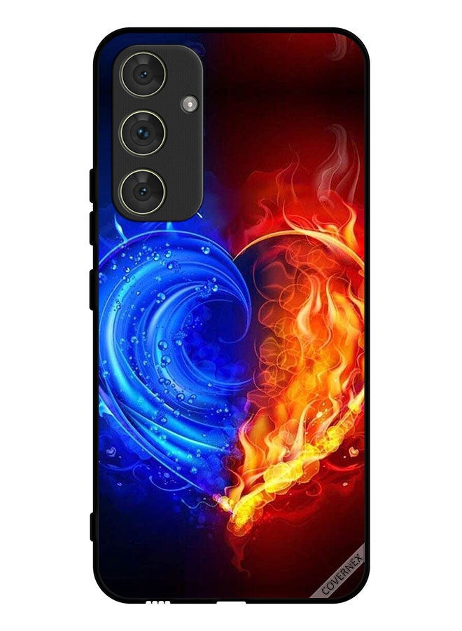 Covernex Protective Case Cover For Samsung Galaxy A54 Fire And Water Heart Wallpaper - Image 1