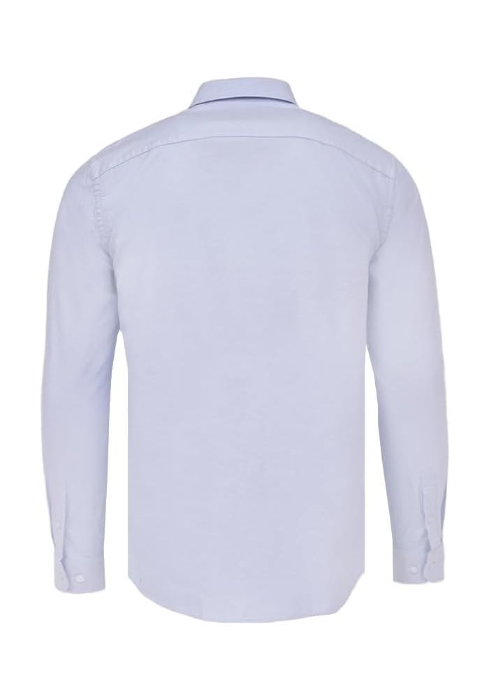 Cedro Men's Light Blue Oxford Shirt with Embroidered Logo - Image 2