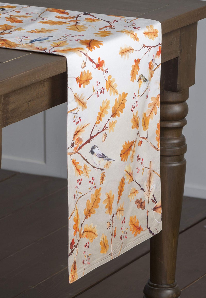 Maison d' Hermine Tablerunner 100% Cotton Table Runner Decorative Table Covers  Dining  Home  Wedding  Buffet  Oak Leaves (Double Layer) - Thanksgiving/Christmas (14.50""x72"") - Image 5