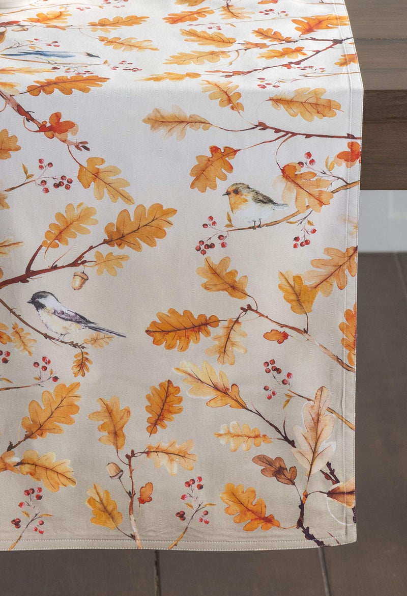 Maison d' Hermine Tablerunner 100% Cotton Table Runner Decorative Table Covers  Dining  Home  Wedding  Buffet  Oak Leaves (Double Layer) - Thanksgiving/Christmas (14.50""x72"") - Image 4