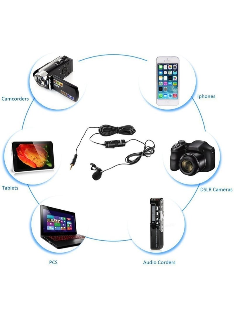 M1 Lavalier Microphone with Windshield for Smartphones and Cameras - Black - Image 3