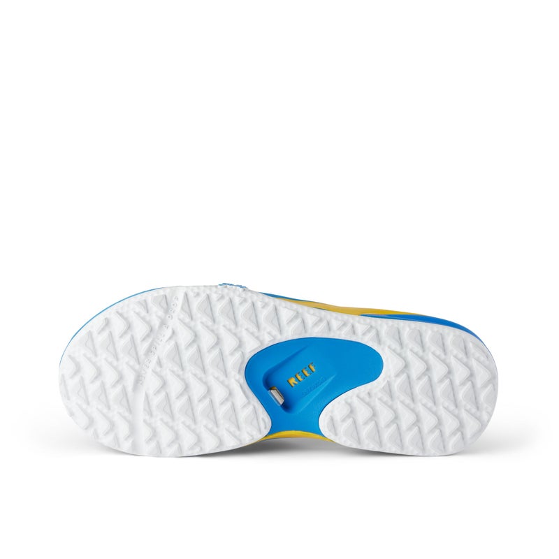 Reef Fanning Pregame Mens Bottle Opener Flip Flop, Arch Support, Durable Outsole, Water Friendly, Blue/Yellow, 10 - Image 3