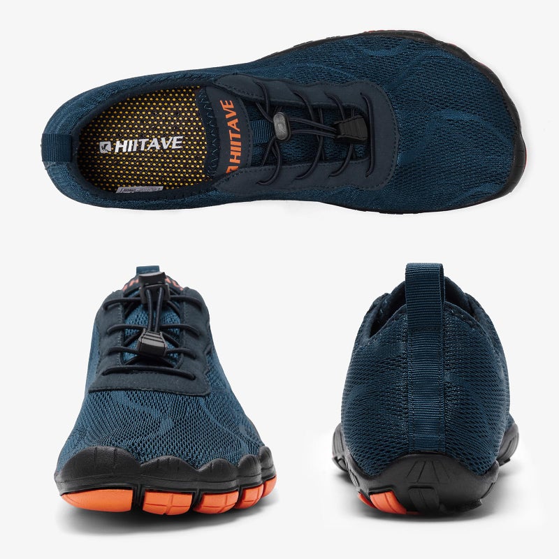 HIITAVE Men Water Shoes Barefoot Beach Aqua Socks Quick Dry for Outdoor Sport Hiking Swiming Surfing Navy 10 M US Men - Image 5