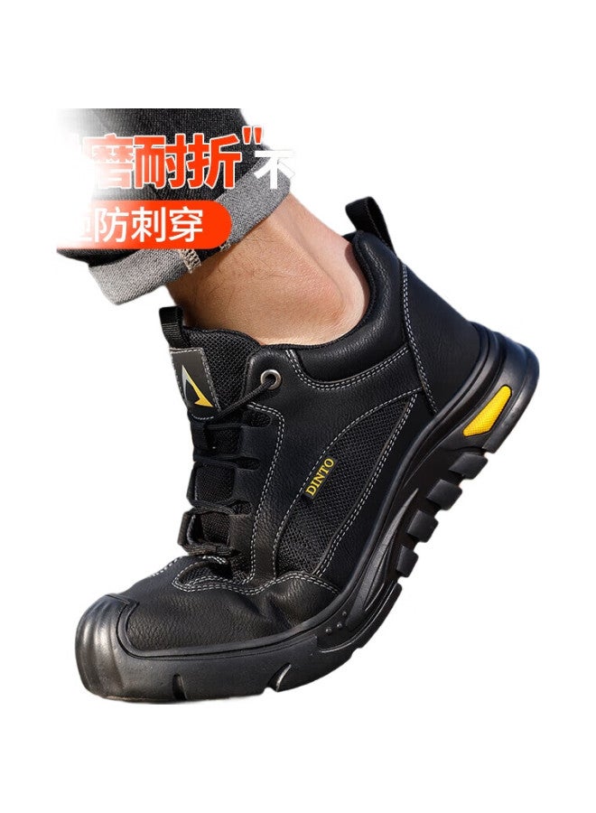Jingtu Safety Shoes For Men, Steel Toe Cap, Puncture-Resistant, Wear-Resistant, Comfortable, Safety Work Boots For Construction Sites, F003, Size 42 - Image 1