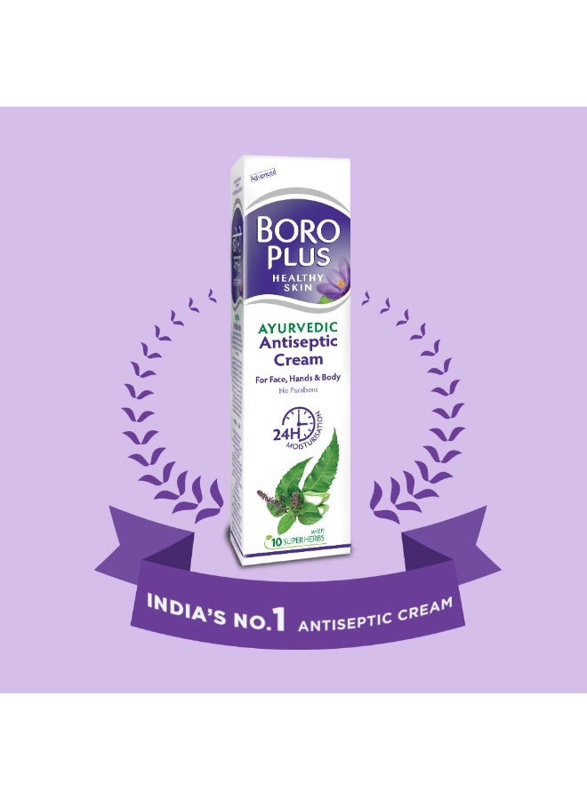 BoroPLus Ayurvedic Antiseptic Cream with 10 super herbs |24 hrs Moisturisation |Glowing Skin|For Face, Hand & Body | Heals and Protects the skin|200ml - Image 4