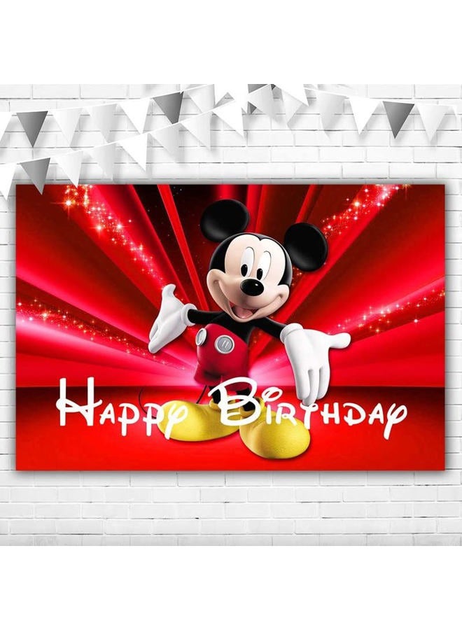 Similar Mickey Mouse Backdrop for 1st Birthday 5x3ft Red Christmas Mickey Mouse Background Birthday Decorations for Kids Classic Mickey Mouse Baby Shower Banner for Boys - Image 1