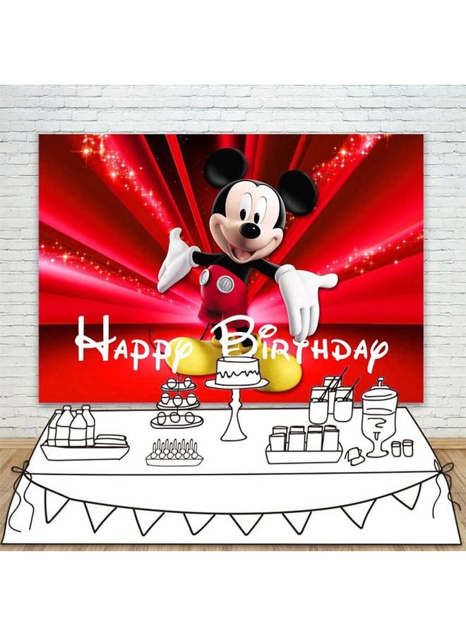 Similar Mickey Mouse Backdrop for 1st Birthday 5x3ft Red Christmas Mickey Mouse Background Birthday Decorations for Kids Classic Mickey Mouse Baby Shower Banner for Boys - Image 2