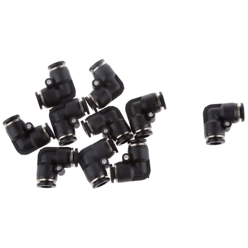 MagiDeal Magideal 10pcs Tube OD 8mm L Elbow Union Pneumatic Connector Air Line Quick Fitting  - Image 5