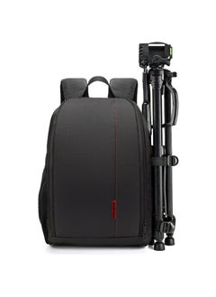 Generic SLR Camera Bag Waterproof Wear-resistant Digital Photography Bag Outdoor Backpack For Computer Camera-Color:Black With Green-Size:44X19X30CM  - Image 4