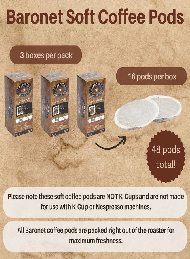 Baronet Coffee كبسولات قهوة بارونيت بلاست - تحميص عادي وداكن - 3 علب من 16 كبسولة فردية - 48 كبسولة، 12 غرام - مغلفة بشكل فردي للحفاظ على النضارة - نكهة غنية وتقليدية - Image 2