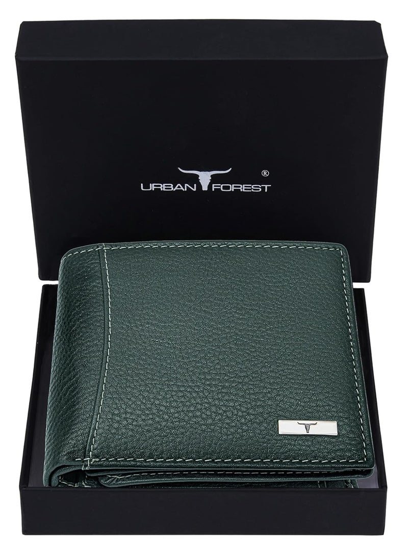 URBANFOREST URBAN FOREST Oliver Green Leather Wallet for Men, 6 Card Slot - Image 1