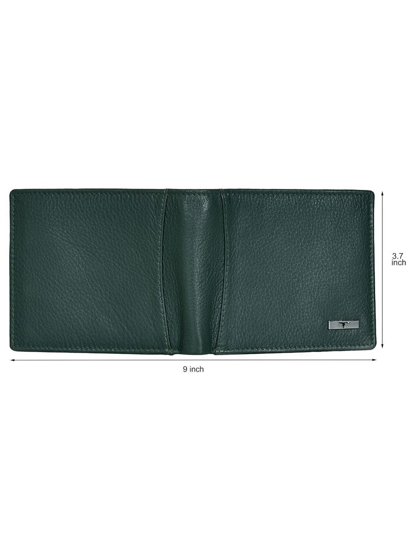 URBANFOREST URBAN FOREST Oliver Green Leather Wallet for Men, 6 Card Slot - Image 4