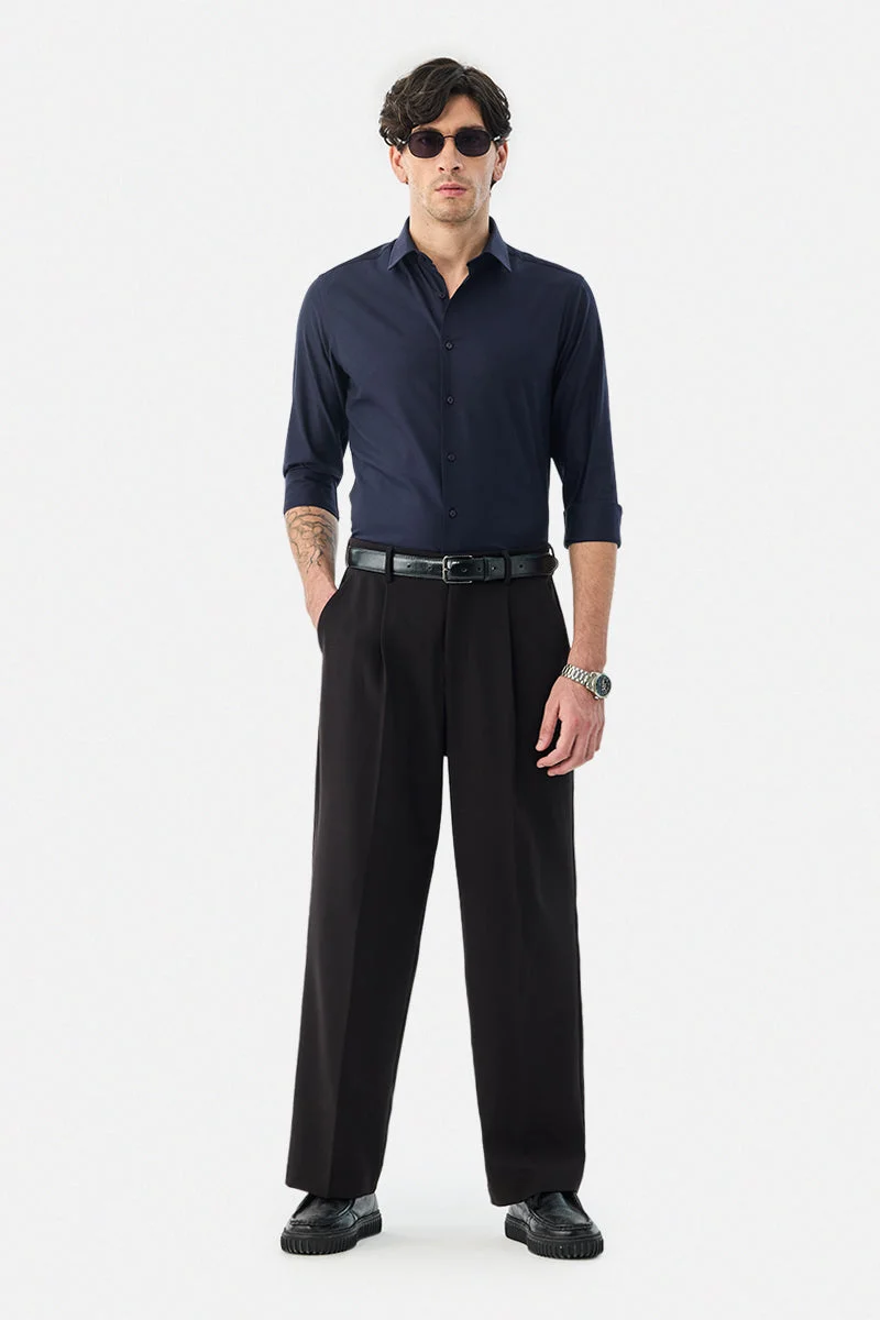 SNITCH قميص قطني فاخر بقصة ضيقة