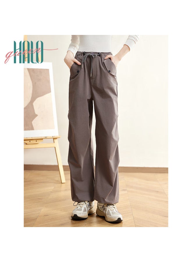 HALOQUEEN Halo Queen Women's Casual Drawstring Cargo Pants Urban Light Outdoor Lazy Trendy Straight-leg New H143k2014 - Image 3