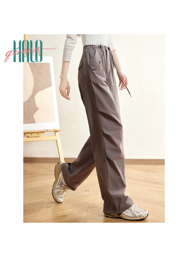 HALOQUEEN Halo Queen Women's Casual Drawstring Cargo Pants Urban Light Outdoor Lazy Trendy Straight-leg New H143k2014 - Image 4