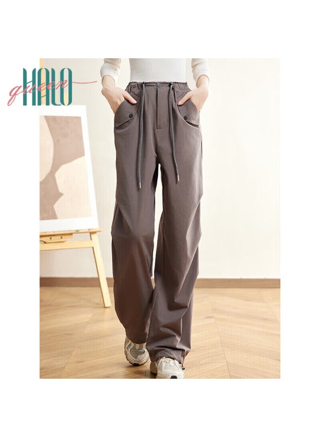 HALOQUEEN Halo Queen Women's Casual Drawstring Cargo Pants Urban Light Outdoor Lazy Trendy Straight-leg New H143k2014 - Image 1