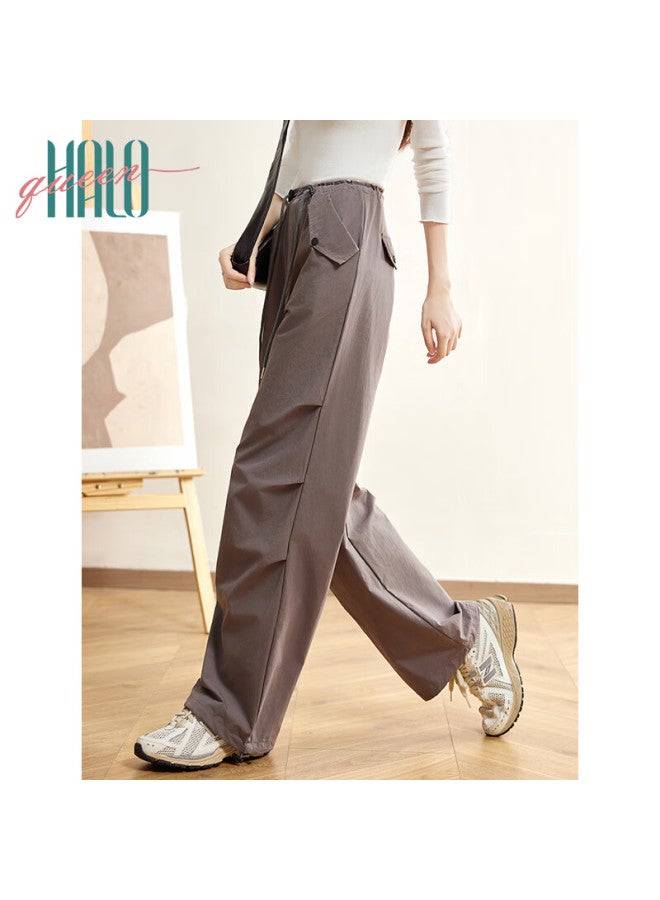 HALOQUEEN Halo Queen Women's Casual Drawstring Cargo Pants Urban Light Outdoor Lazy Trendy Straight-leg New H143k2014 - Image 5
