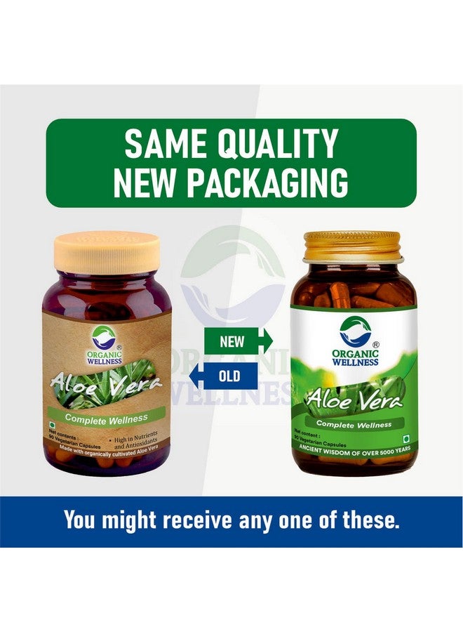 Organic Wellness Aloe Vera Nutritional Capsules For Men & Women | Helps Nourish Skin & Hairs | Boost Immune System | Supports Healthy Digestion - 90 Veg Capsules - Image 4