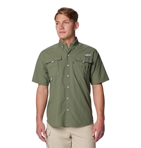 Columbia Mens PFG Bahama II Short Sleeve Fishing Shirt Cypress Medium - Image 1