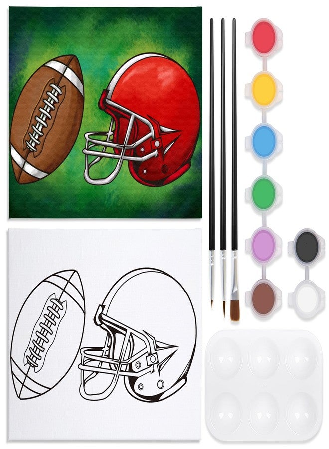 VOCHIC Pre Drawn Canvas Painting Kit for Painting for Adults Party Kits Paint and Sip Party Supplies 8x10 Canvas Rugby Football Paint Art Set - Image 1