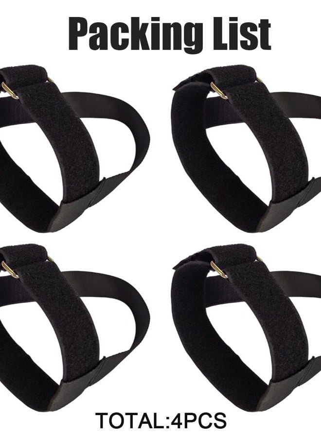 nsgglecher 4PCS Ellipse Leg Exerciser Machine Pedal Straps, Leg Exerciser Traction Straps for Under Desk Elliptical Machine,Adults Seniors Sitting Fitness Home Office Sports Accessories - Image 4