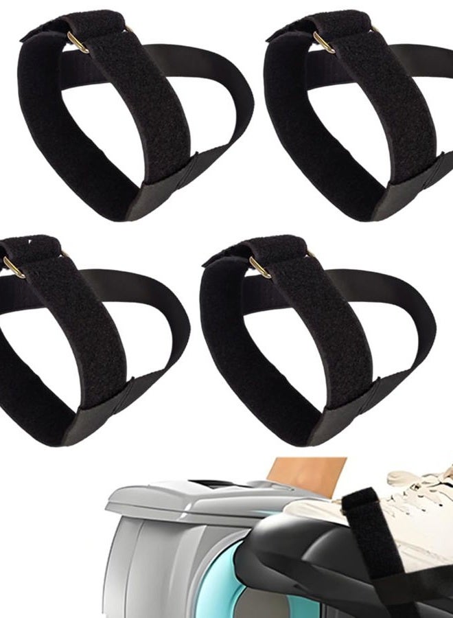 4PCS Ellipse Leg Exerciser Machine Pedal Straps, Leg Exerciser Traction Straps for Under Desk Elliptical Machine,Adults Seniors Sitting Fitness Home Office Sports Accessories