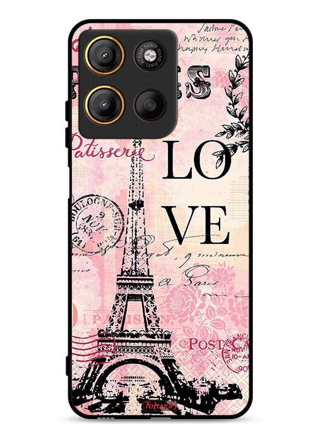 Tolwak Motorola Moto G15 Protective Case Cover Paris Love