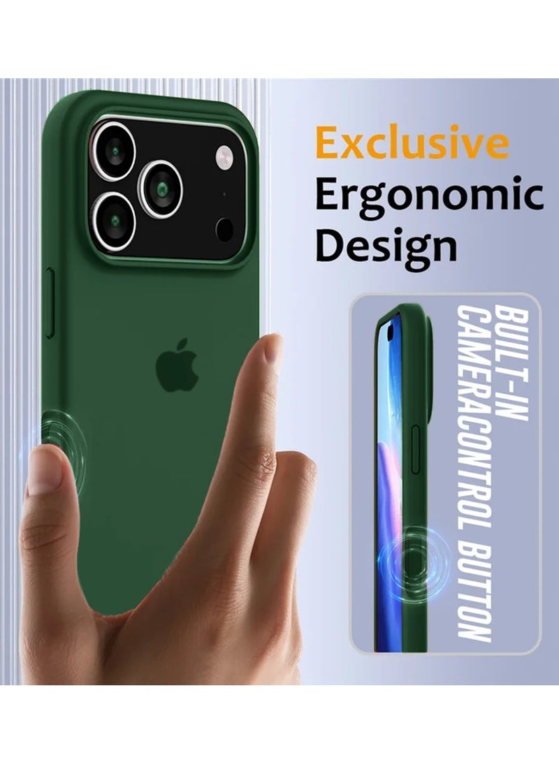 دبليو تيك غلاف واقي عالي الجودة من السيليكون السائل لجهاز آبل آيفون 17 برو 5G 2025 (MCRPSN) - جاد - Image 4