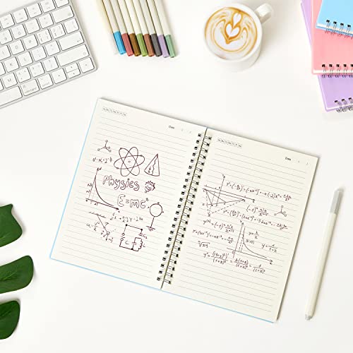 MSTONAL 3 Pack Spiral Notebook, A5 Notebooks College Ruled 5.8" x 8.3", 100GSM 7mm College Ruled, 80 Sheets/160 Pages, College Ruled Notebook for School, Office, Sketch - Image 5