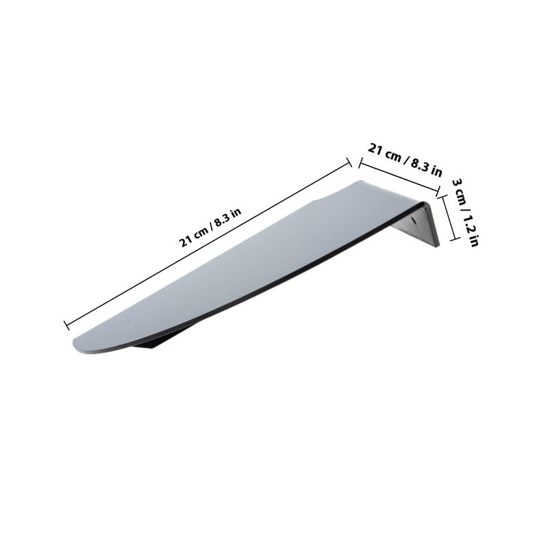 Black Acrylic Corner Floating Shelves Set Of 2 For Wall Storage And Display In Living Room Bathroom Kitchen - Image 4