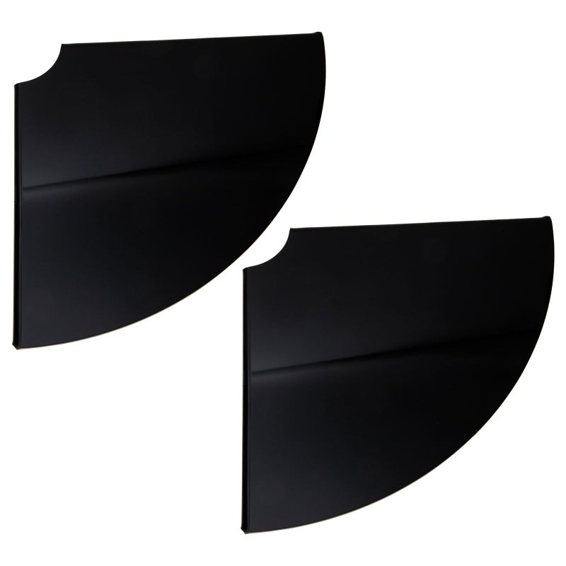Black Acrylic Corner Floating Shelves Set Of 2 For Wall Storage And Display In Living Room Bathroom Kitchen - Image 2
