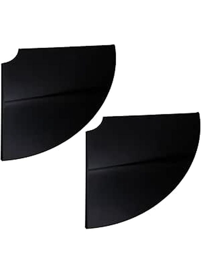 Black Acrylic Corner Floating Shelves Set Of 2 For Wall Storage And Display In Living Room Bathroom Kitchen - Image 1
