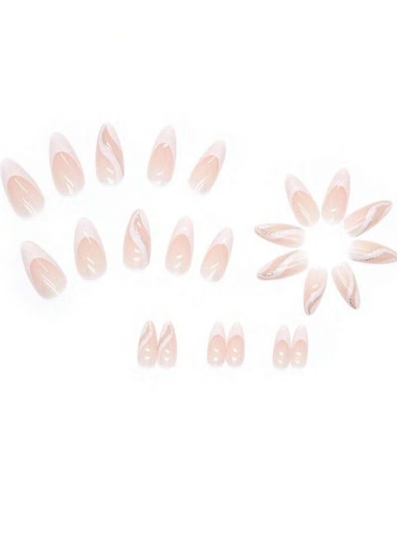 GlamKit Long oval nails, French nails, 24 pieces - Image 2