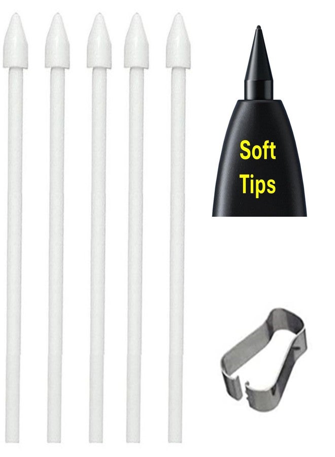 5PCS Soft Tips OEM Tab S10+/S10 Ultra Pen Tips,Nibs Replacement for Samsung Galaxy Tab S10/S10+ Plus/S10 Ultra Tablet All Verison Stylus S Pen Replacement Tips/Nibs+Tweezers (5*Soft Tips-White)