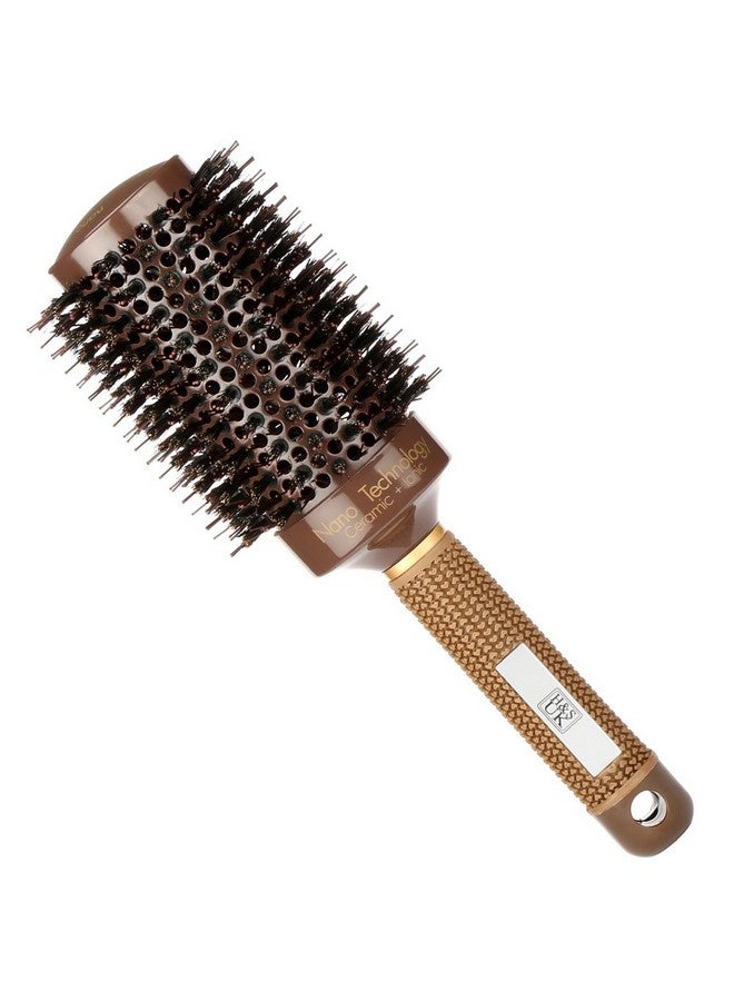 H&S Round Brush For Blow Drying 2 Inch Thick Large Ceramic Styling Boar Bristle Brush Ionic & Nano Technology For Voluminous Hair - Image 5