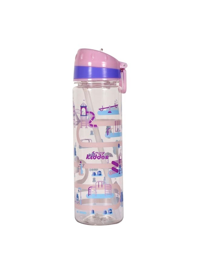 SMILY KIDDOS - Kiddos Straight Water Bottlepink - Image 1
